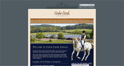 Desktop Screenshot of cedarcreekstables.us