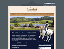 Tablet Screenshot of cedarcreekstables.us